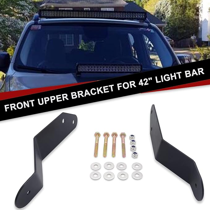 Wsays Front Upper Windshield 42 Inch LED Light Bar Mounting Bracket Compatible with Can-Am Commander 1000 800 2014-2021