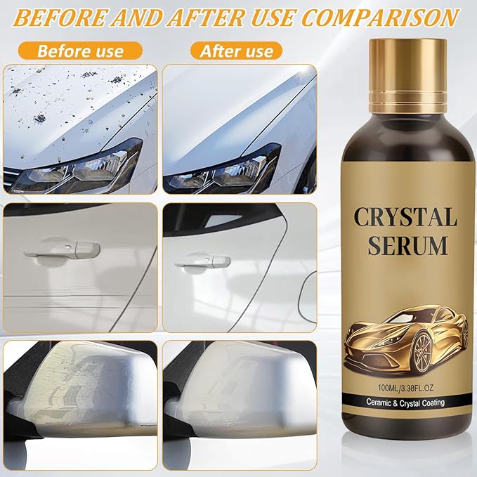 2PCS 100ML PTZ Crystal Serum – Advanced Graphene Ceramic Coating for Cars,9H Graphene Coating for Auto Car Detailing, High Gloss Crystal Coating for Car Lovers & Detailers