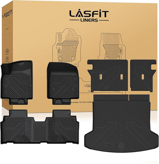 LASFIT Floor Mats & Trunk Mat & Backrest Mats for Acura Zdx 2024-2025 | for Acura Zdx 2024-2025 Full Set Mats, Premium TPE Liners, Custom Laser Fit, Full Edge Coverage, Refined Protection