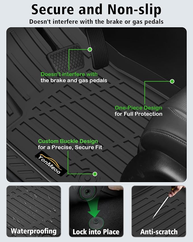 Floor Mats Custom Fit for Chevy Trailblazer AWD 2021-2025 2026 Trunk Mat with Backrest Mat All Weather TPE Cargo Liner Full Set for Chevrolet Trailblazer Accessories,Black (Upper Cargo Floor Mat