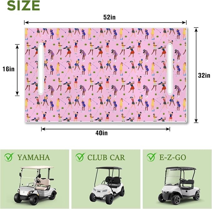 Golf Cart Seat Covers Club Car Golf Cart Accessories for Men Women Golf Carts Seat Towel Blanket 2-Seat Golf Cart Decorations