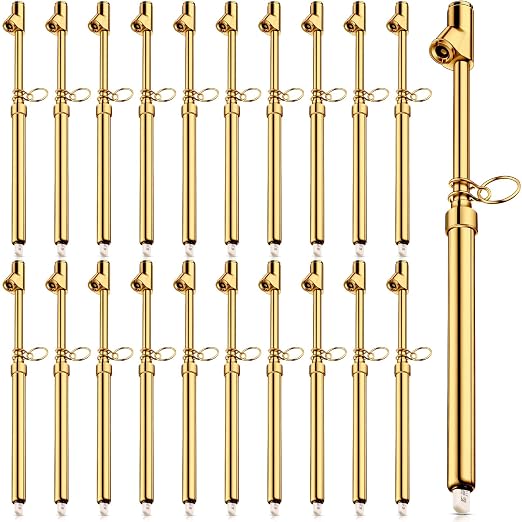 Tallew 20 Pack Dual Head Tire Pressure Gauge Heavy Duty Air Pressure Tire Gauge for Auto Truck Car RV Van Gage Range 10-150PSI, 1-10Bar (Gold)