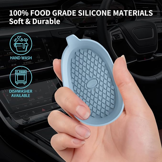 ME.FAN Car Cup Holder Coasters [4 Pack] Silicone Cups Mats, Automotive Universal Non-Slip Recessed Interior Accessories Ether