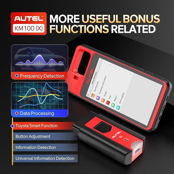 Autel Scanner MaxiIM KM100 (X), 2026 OBD2 Car Diagnostic Tool, V200 Wireless BT OBDII Scan Tool with Lifetime Free Updates, 700+ Models, 2GB & 64GB Android 9.0, for Home Mechanics & DIYers