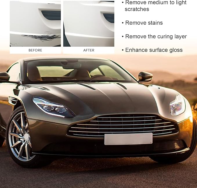 Scratch Remover for Vehicles - Car Paint Scratch Remover with Sponge & Wipe, Car Scratch Repair Kit, Auto Detailing Polish for Light to Deep Scratches-1PC