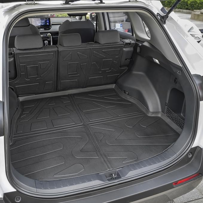 KARPAL Floor Mats for Toyota RAV4 2019-2025 (Include Hybrid), Custom Fit All Weather TPE Floor Liners, 1st & 2nd Row & Cargo Liner & Backrest Mat, RAV4 Accessories