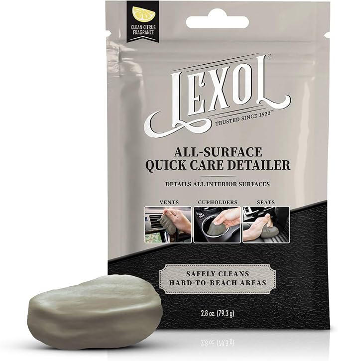 Lexol All-Surface Quick Care Detail Putty Gel, Detailing Putty Gel for Home, Office, Car That Removes Dust, Grime, and More, 3 Oz