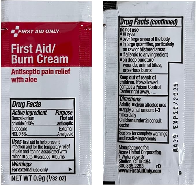 First Aid Only 9302-25M 25-Person Contractor's First Aid Kit for Home Renovation, Job Sites, and Construction Vehicles, 178 Pieces, Pack of 12