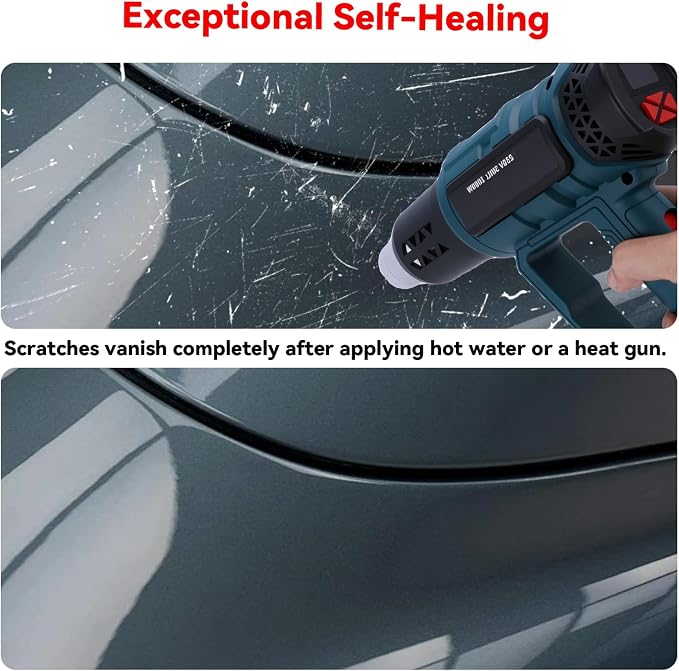 Self-Healing 8.5 Mil Clear Paint Protection Film for Cars | TPU Film Roll for Bumper, Headlamps, Hood - UV Protection, Non-Yellowing(1.5ft x 5ft)