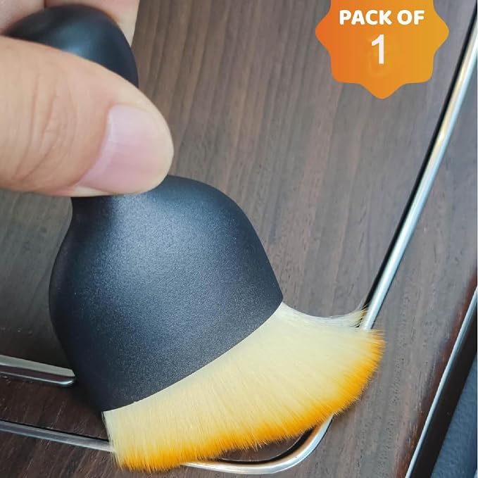 Car Cup Coasters,Universal Automotive Non-Slip Silicone Car Cup Holders Embedded in Ornaments Coaster, Drink Holder Protector Car Interior Accessories, Black 2 Pack & Car Duster Brush