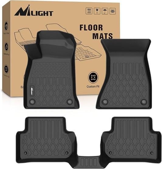 Nilight TPE Floor Mats for Audi A4 S4 2017 2018 2019 2020 2021 2022 2023 2024 2025 All Weather Custom Fit Heavy Duty Floor Liners