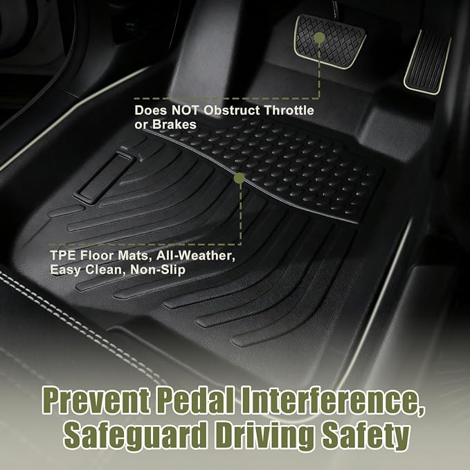 Priprilod Floor Mats Fit for Kia Optima 2011-2015 All Weather Protector TPE Floor Liners Custom Fit Car Mats Non-Slip