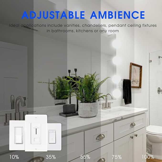 Vanity Globe Light Bulbs G25 LED for Indoor Bathroom Mirror Living Area, 4000K Cool White, Dimmable 600 Lumens, 6W, E26 Base, Round Frosted Classic Ambient Decorative Bulb , ETL Listed, 8-Pack