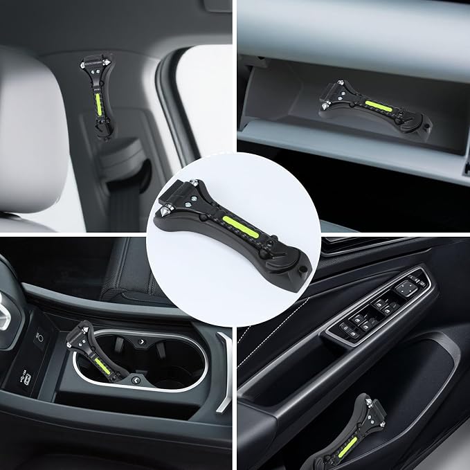 Car Window Breaker Tool, 2-in-1 Emergency Escape Tool with Window Breaker and Seat Belt Cutter
