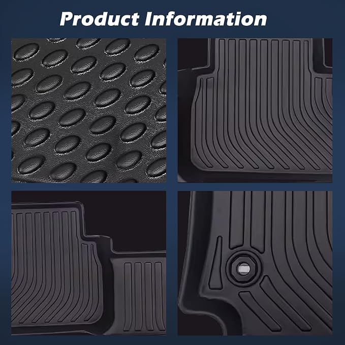 Floor Mats for 2013-2021 Nissan Pathfinder All-Weather TPE Rubber Floor Mats Fits 1st & 2nd & Row,Anti-Slip Floor Full Set