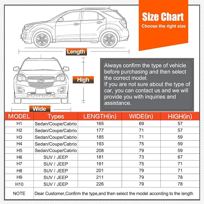 Kayme Hail Protector SUV Car Cover，Anti Hail Thickened Multi-Layered EVA Car Cover Waterproof All Weather with Wind Straps, Outdoor Hail Protection Cover, Fit SUV Jeep-Length (192 to 201 Inch)