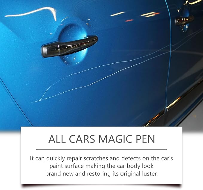 All Cars Magic Pen,Scratch Remover Pen,Black Car Paint Scratch Repair 2pcs | Quick Fix for Scratches and Paint, Fits All Car Colors,Lightweight and Fast,Long-Lasting,Effective Performance