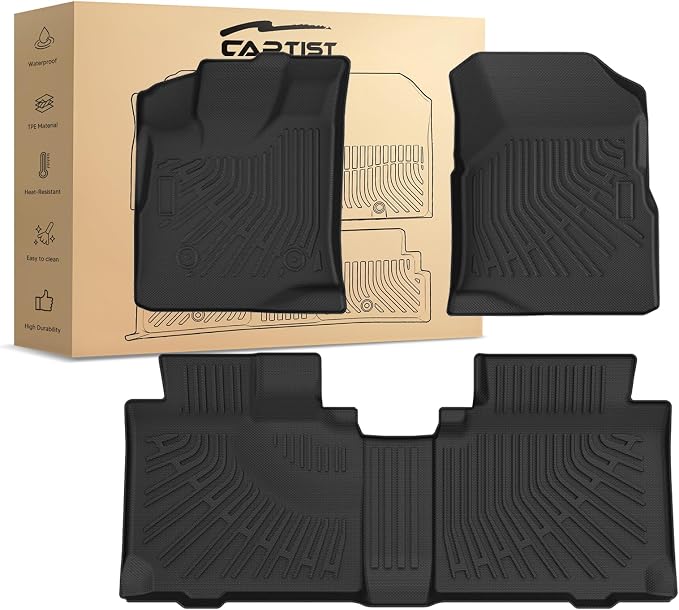 Cartist Floor Mats Custom Fit for Chevrolet Equinox/GMC Terrain Denali 2012-2017 All Weather Floor Liner Front & 2nd Row Carpet Protection TPE Odorles