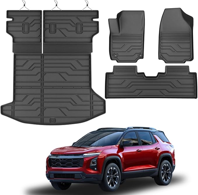KARPAL Floor Mats for 2025 2026 2027 Chevy Equinox (Only Gas) & GMC Terrain, All-Weather TPE Custom Fit Floor Liners Chevrolet Car Accessories