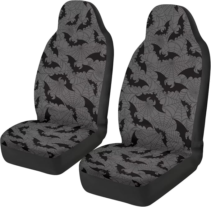 Spider Web Car Front Seat Covers Set of 2, Washable Breathable Front Seat Protectors, Universal Fit for Most Cars, SUVs and Sedans
