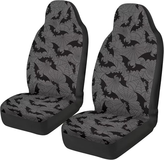 Spider Web Car Front Seat Covers Set of 2, Washable Breathable Front Seat Protectors, Universal Fit for Most Cars, SUVs and Sedans
