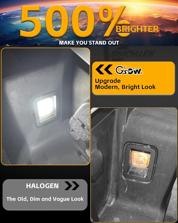 LED License Plate Lights Compatible with 2015-2020 F150 17-20 Raptor, Smoke Lens 6000K White LED Rear Tag Lamps, 2PCS