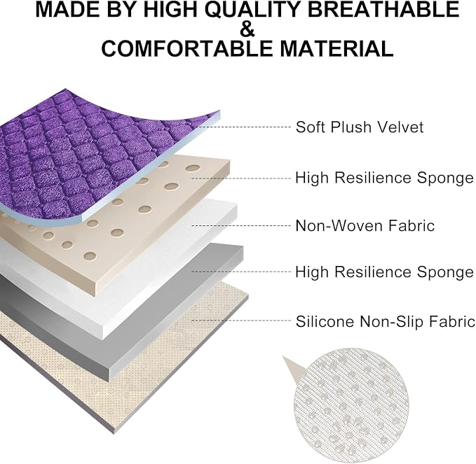 surpassme Car Seat Covers Universal Seat Covers for Car Accessories with Storage Pockets, Car Front Seat Covers and Rear Bench Coverfor Automotive, SUV, Truck, and Van(Purple)
