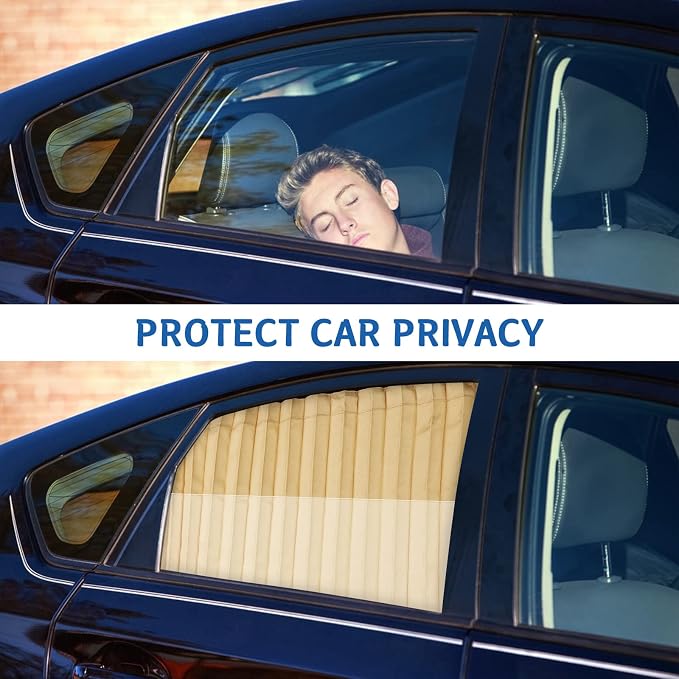 ZATOOTO Magnetic Car Window Covers for Privacy Baby Sun Shades | Strong magnets for easy install on steel frames. Measure windows and test fit first—best on metal frames.