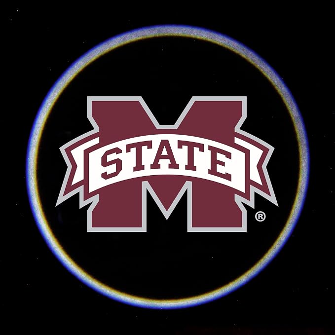 Sporticulture American Football The Bulldogs Car Door Lights Logo Shadow Display - Officially Licensed NCAA Car Accessories - Show Your Team Pride - Battery Powered, Universal Fit