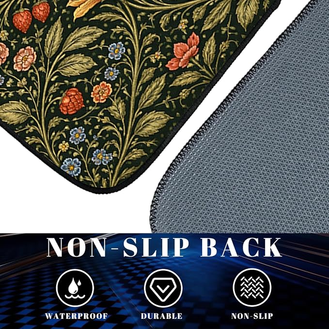 Bohemia Flowers Car Floor Mats Set of 4 William Morris Art Automotive Foot Mats Rugs Carpet for Car Non-Slip Auto Car Accessories Universal Fit Car Accessories for Truck