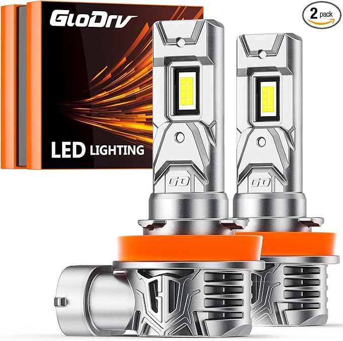 [2026 Upgrade] H-11 Fog Light Bulbs [Latest & Brightest] 24000lm 600% Brighter 1:1 Mini Size Design With 6000k Cool White，Direct Installation Fog Light Bulbs Plug and Play, Pack of 2