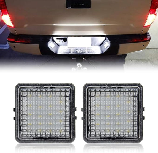 R&F Auto 18-SMD LED License Plate Light Tag Lamp Replacement for Tacoma 2016-2022 & Tundra 2014-2021 Pickup Truck 6000K Diamond White 2-Pieces Tag Lights Assembly, Replace OEM part# 812700C040