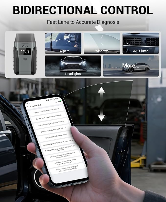 Anyscan+ A30M OBD2 Scanner Kit - No Subscription Fees, Wireless Code Reader Bidirectional Scan Tool for iOS & Android, 26 Resets, Live Data, CAN FD, FCA, Storage Bag