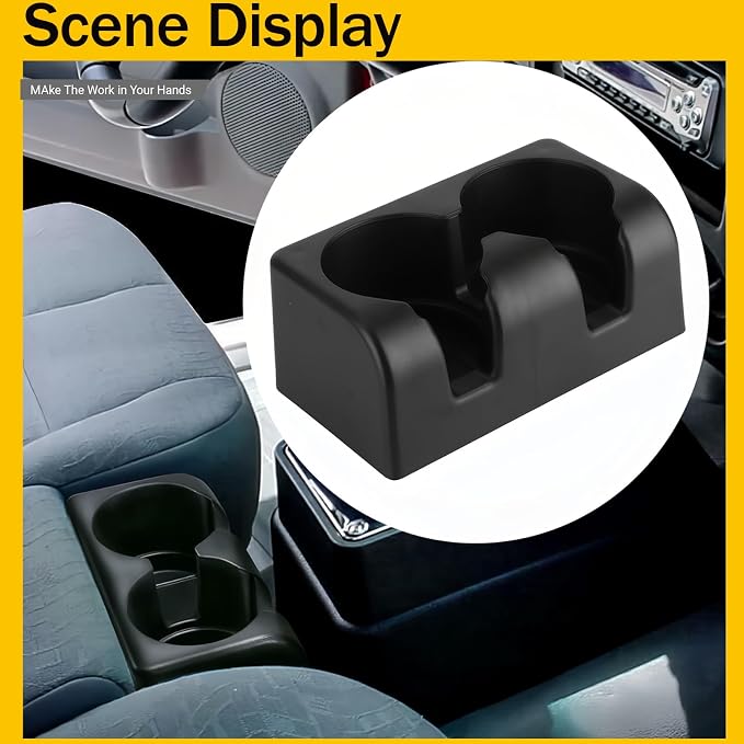 Car Cup Holder, Automotive Cup Holders, 89039574 Bench Seat Cup Holder Dual Cupholder Insert Drink Storage Fit for Colorado 2004‑2012
