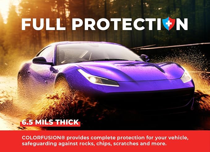 ColorFusion PPF by VViViD, Gloss Flip Purple Blast Dry Apply PPF Vinyl Car Wrap Roll 1ft x 5ft
