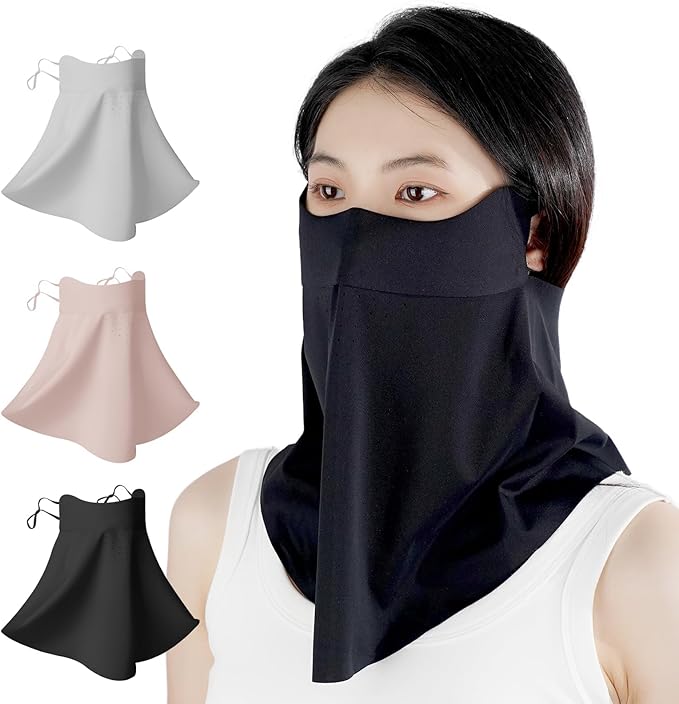 UV Sun Protection Face Mask with Neck Coverage UPF 50+ Face Shield Breathable Design for Summer Outdoor Activities