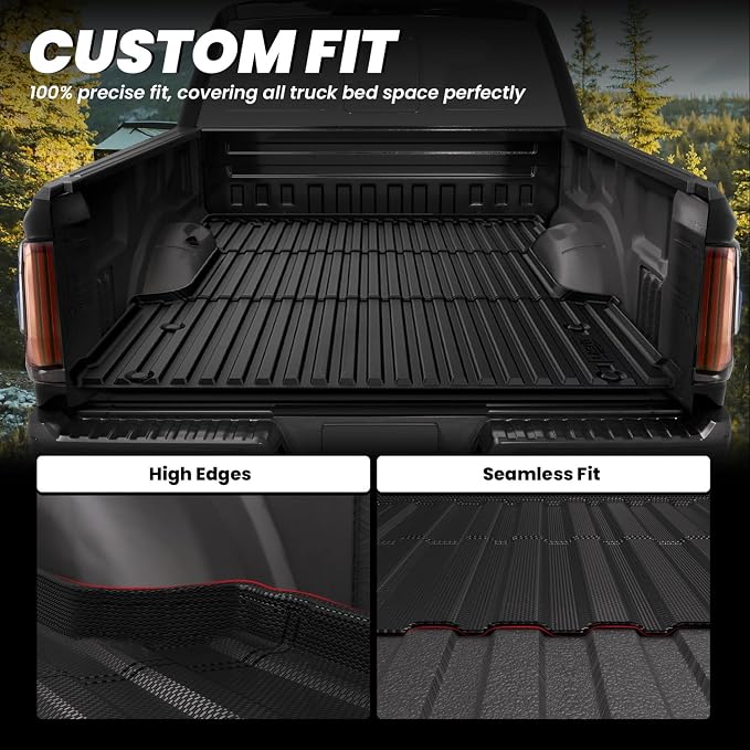 LASFIT Bed Mat for Toyota Tundra 2022-2026 5.5FT/5.5' Truck Bed, All Weather 5.5 FT Bed Liner for Toyota Tundra 2026 2025 2024 2023 2022 Accessories TPE Trunk Mat Cargo Mat (Not Fit Drop-in Liners)