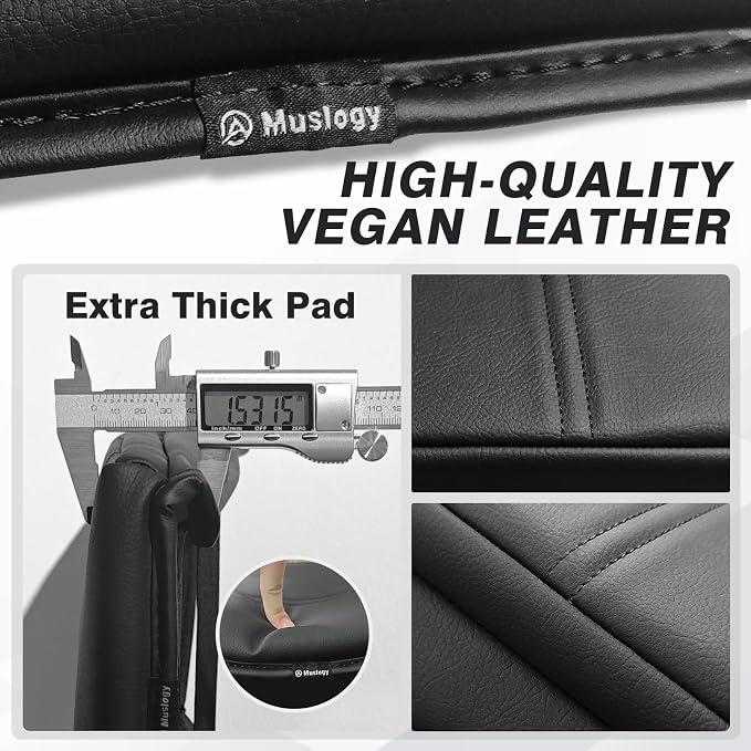Muslogy Center Console Armrest Cover Fit for GMC Acadia 2017-2023 Accessories, Comfort Armrest Pad Console Lid Cushion Vegan Leather 1-Inch Extra Thick