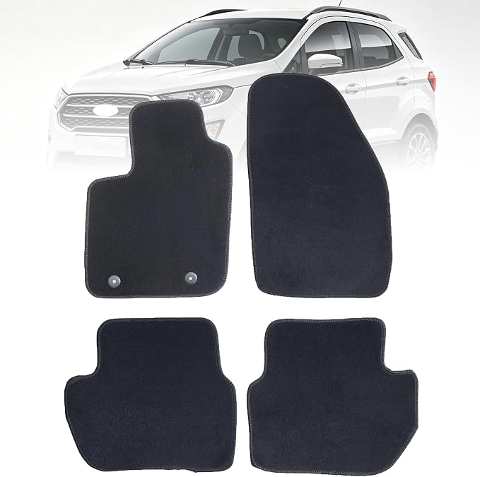 GXARTS Car Waterproof Floor Mats Carpet Full Set Compatible with Ford EcoSport 2018 2019 2020 2021 2022 | All-Weather Protect, Non-Slip Backing | Automobile Floor Liner