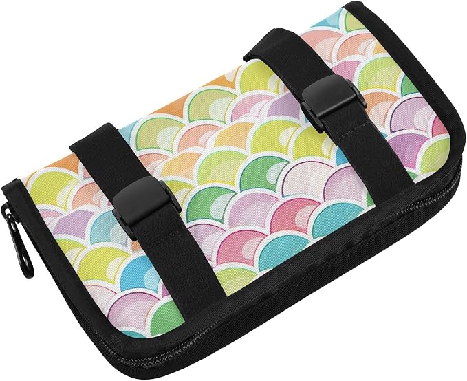 Car Tissue Holder Car Napkin Holder Tissue Box Dispenser Storage Case Sun Visor Mask Holder Accessories with Adjustable Straps Reusable Refillable Bright Multicolor Mermaid Scale