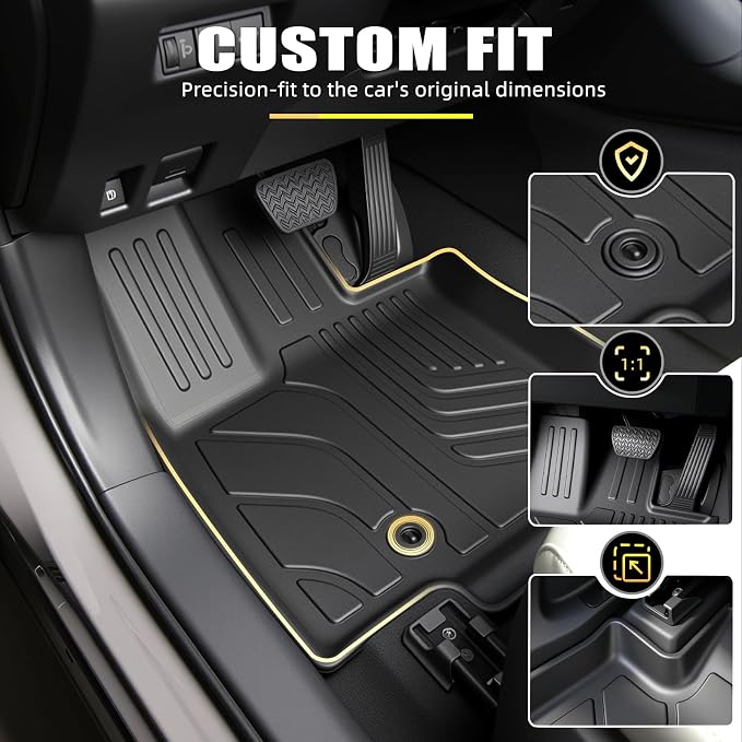 Floor Mats&Cargo Liner for 2026 Toyota RAV4 Hybrid,(Suitable for Hybrid Version) Full Set Car Floor mats with Cargo Liner,All Weather TPE Accessories for 2026 RAV4