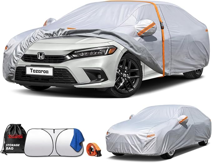 Car Cover Waterproof All-Weather,Outdoor Full Exterior Coupe Covers Custom Fit for Porsche 911,Chevrolet Corvette Cavalier Cobalt,Audi A5,BMW 2 Series,etc,Size C3(See Size Chart)