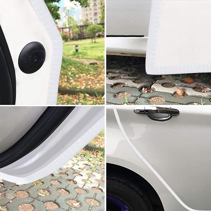 MYFAMIREA 66Ft(20.2M) Long Car Door Edge Guards, U Shape Edge Trim Rubber Seal Protector Car Door Protection Anti-Collision Rubber Clips Easy to Cut No Need Adhesive Fit for Most Vehicles| White