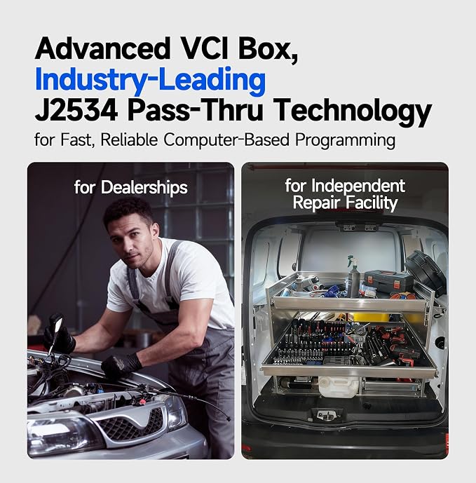 TOPDON RLink J2534 Reprogramming Tool, High-Speed J2534 Pass-Thru Programmer, OEM Reprogramming and Diagnostic Tool, Supports J2534/D-PDU/CAN-FD/DoIP, 17+ Vehicle Brands Supported