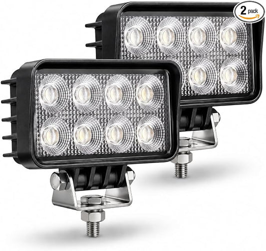 Exzeit 64W Led Tractor Work Lights, 5600Lms Led Truck Work Lights Flood Light fits Farm Tractor Engineer Truck ATV, 12/24V