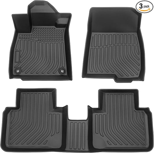 All Weather Rubber Car Floor Mats Compatible with 2018-2023 Honda Accord TPE Rubber Full Set Includes 1st 2nd Row Front Floor Mat(for 2018-2023 Honda Accord)
