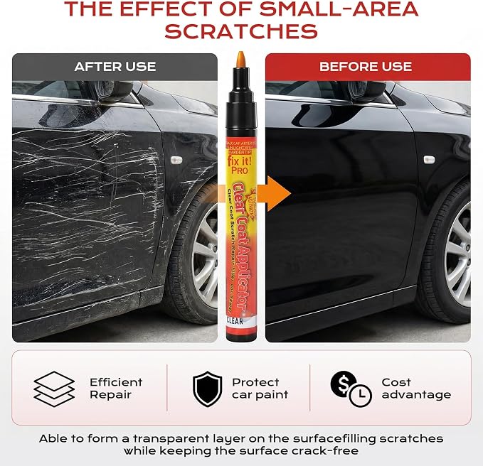 Car Scratch Remover Pen, 2026 Magic Car Scratch Removal Tool - No Tools, Portable & Weatherproof Repair for Roadside, Garage & Parking Lot, Safe for Clear Coat, Universal Touch Up for All Cars (6PC)
