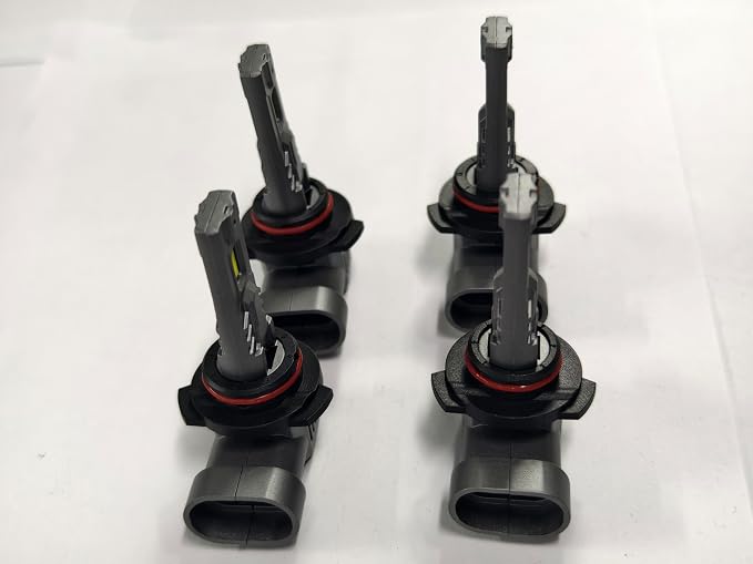 SEALIGHT 9005 9006 Bulbs 140,000LM Higher Brightness 6500k Cool White with Cooling Fans, 9005/HB3 Light 9006/HB4 Powersports LED Fog Lights 52W High Power 1:1 Design, 4 Pack