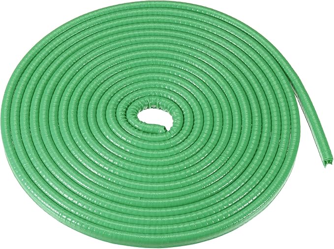 Car Door Edge Guard, 16.4ft U Shape Rubber Edge Trim Seal Strip Protector Universal for Car Truck ATV Boat Multifunctional No Glue PVC Iron Green