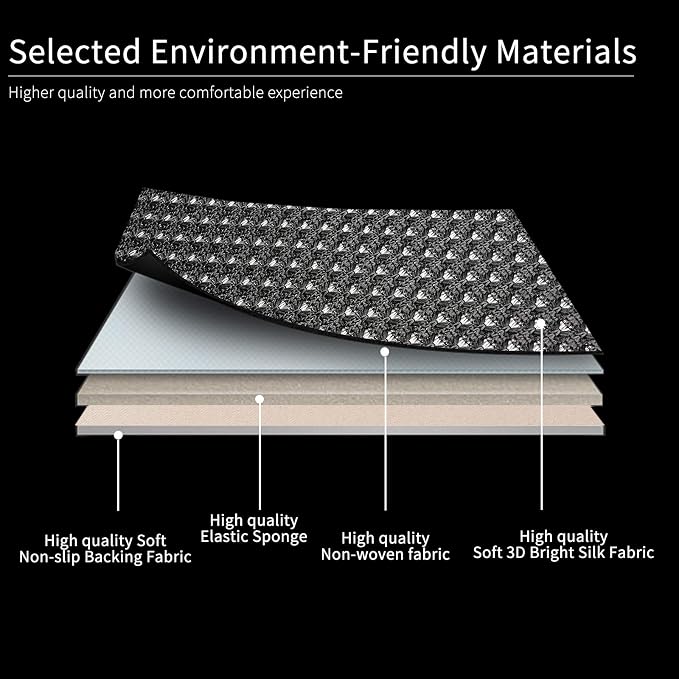 Auto Newer Breathable Universal Four Seasons Car Seat Covers, Luxury Include Front Car Seat Protector and RearCar Seat Cushion,Compatible with 95% Vehicles Fit for Cars Truck SUV (Black,3PCS)